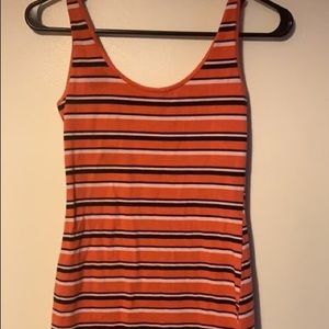 Orange stripped forever 21 summer dress (fitted)